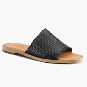 NEW! Spring Step Ginosa Black Leather Slide Sandals Size 39